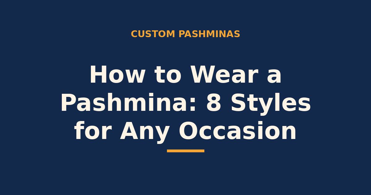 How to wear a pashmina — 8 styles for any occasion